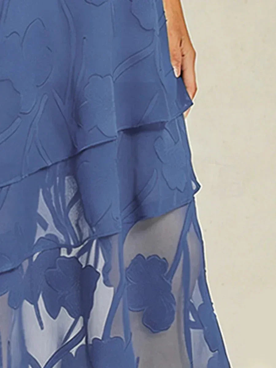 Floral Chiffon Midi Skirt