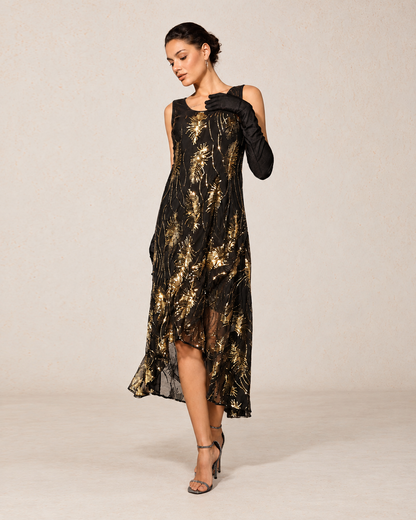 Sleeveless Sequin Maxi Dress