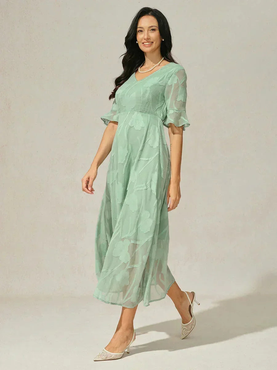 lace up ruffle maxi dress Ruffle Flutter Lace Maxi Dress – msglamor