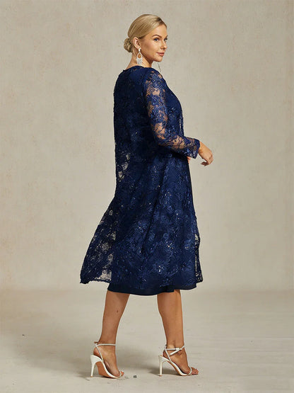 Vintage Sequin Embroidered Jacket Dress