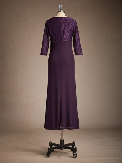 Lace A-Line Empire Waist Dress with Beaded Detail