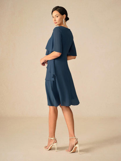 Elegant Layered Chiffon Dress