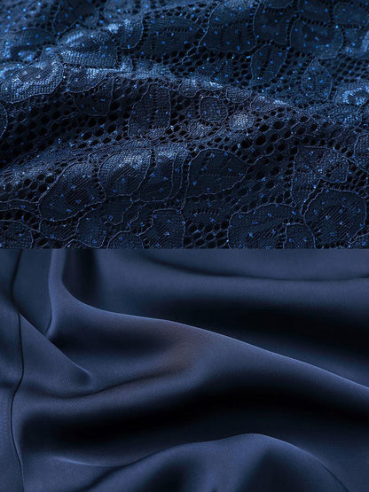 Satin Lace Tank Top with Rhinestones