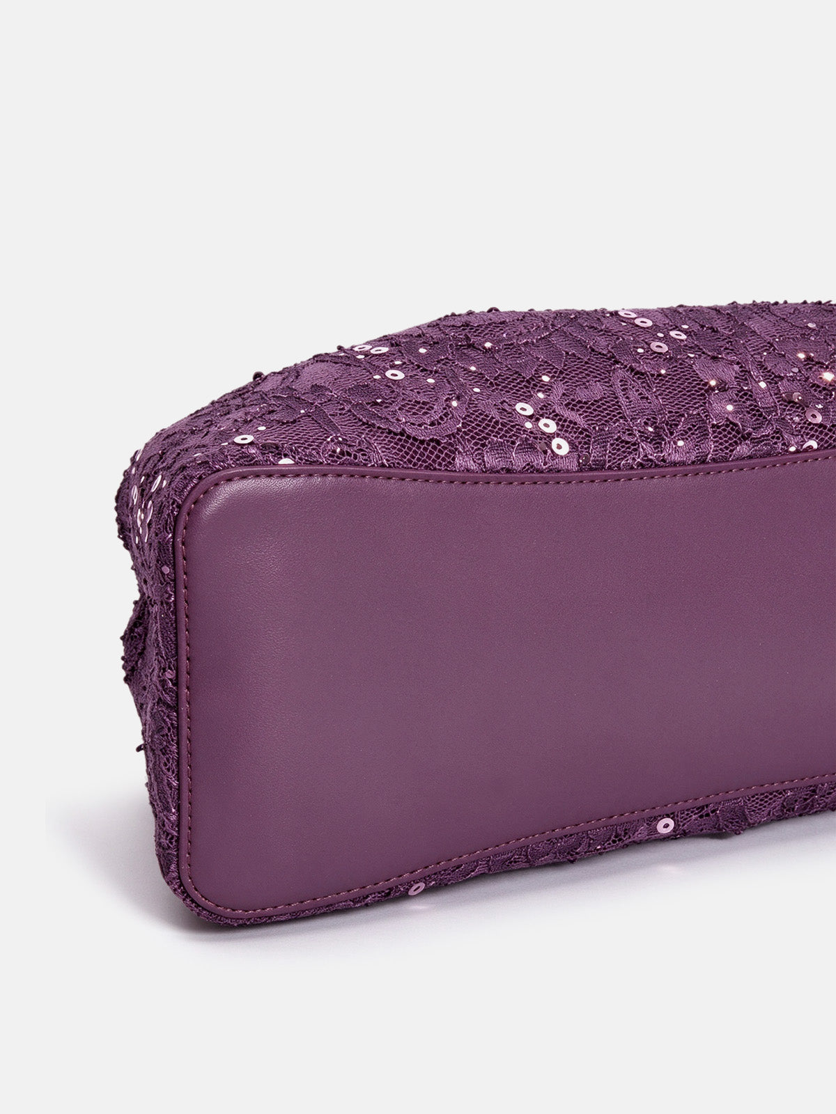 Sequin Lace Frame Clutch Bag