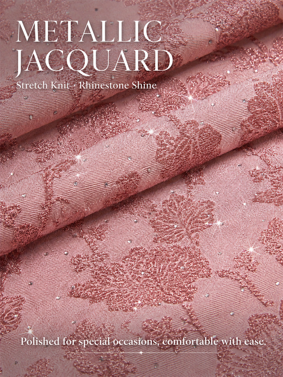 Completo twinset jacquard floreale