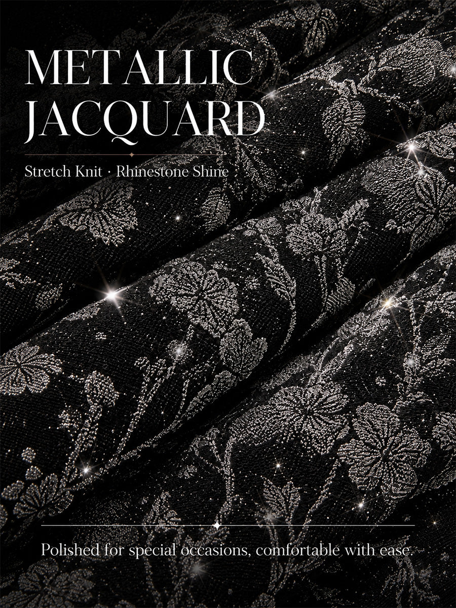 Rhinestone Jacquard Twinset