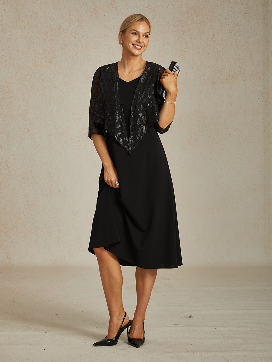 Chic Leopard Chiffon Shrug with Metallic Threads