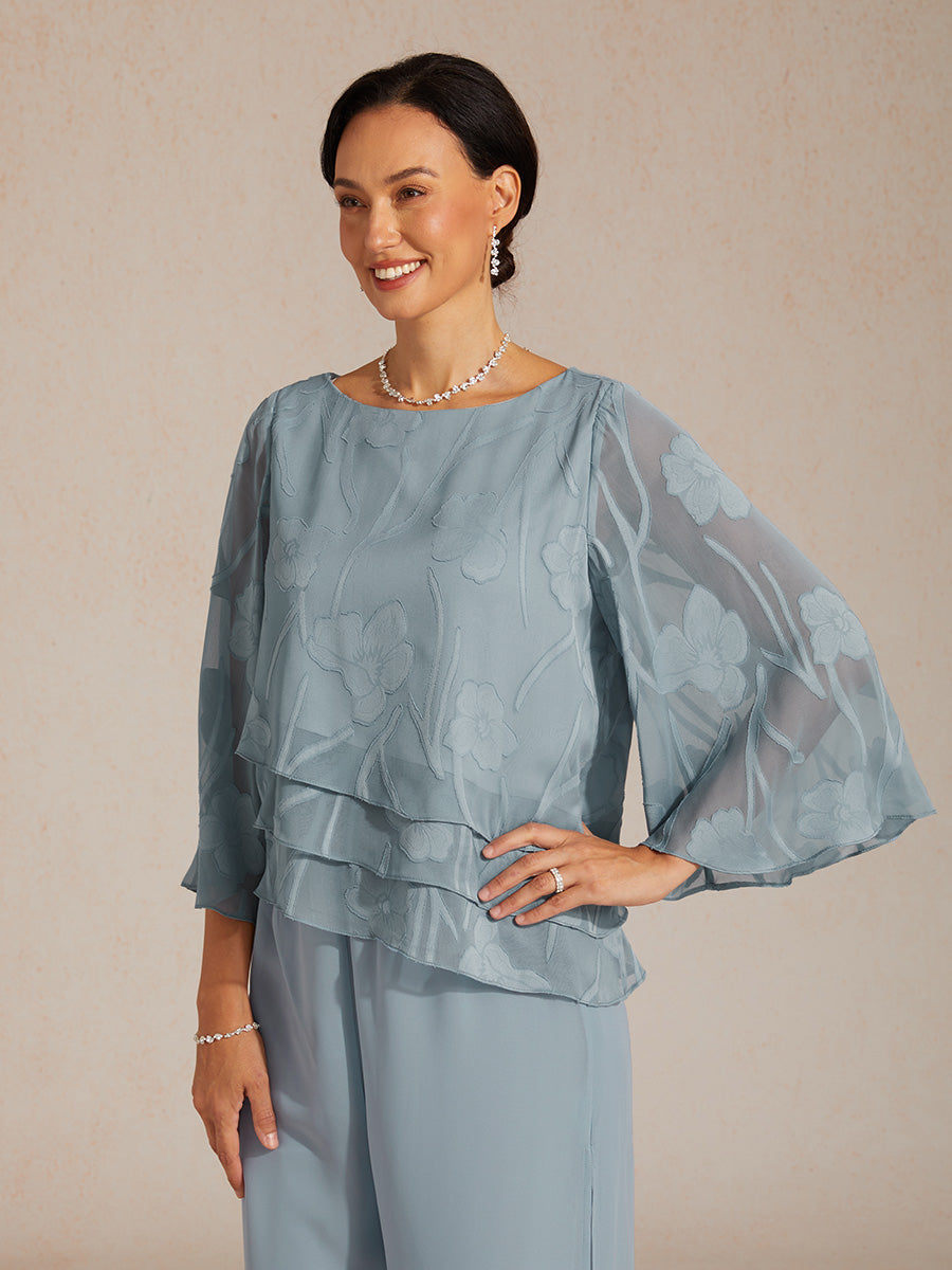 Chiffonbluse mit Blumenmuster