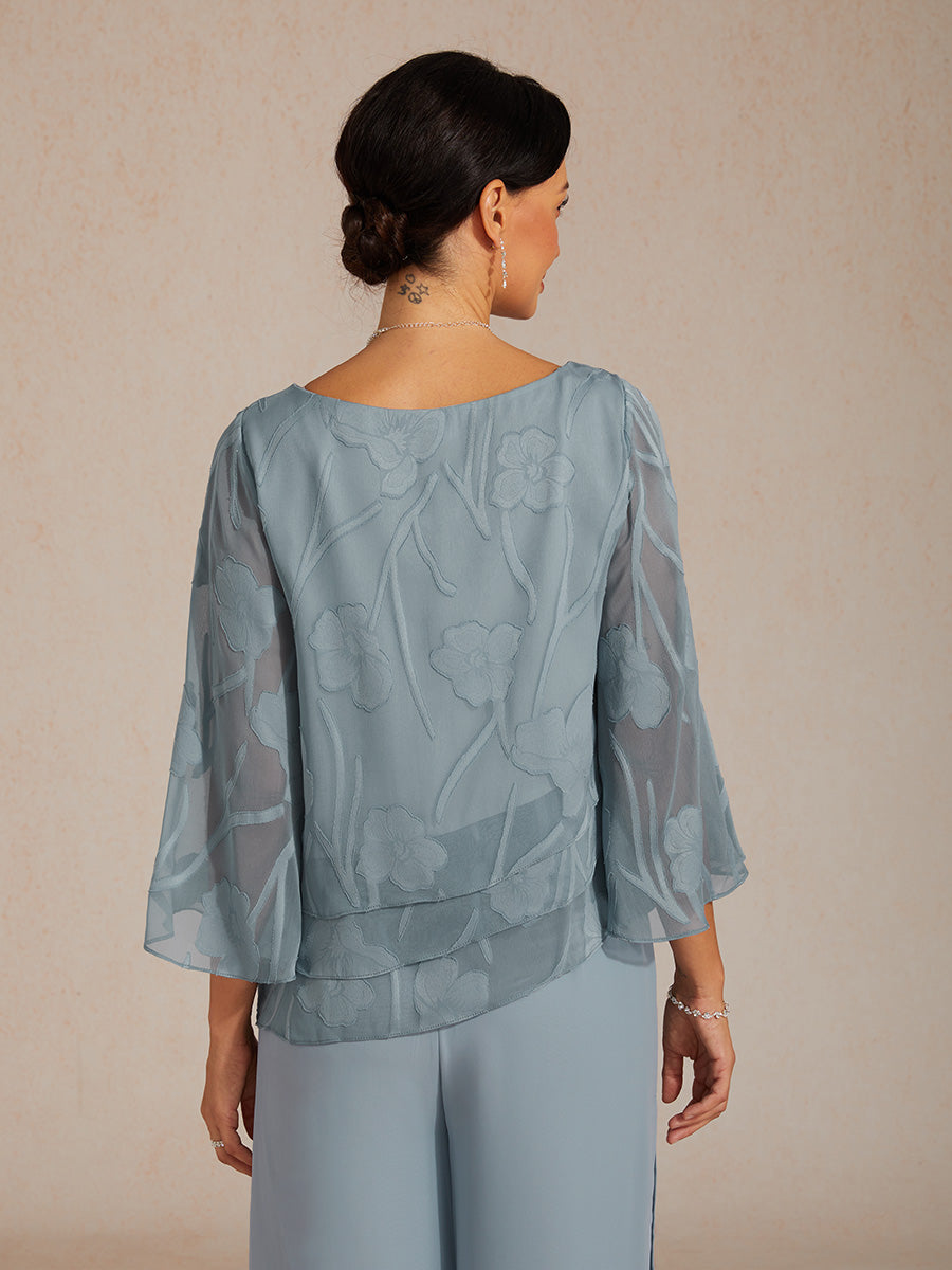 Chiffonbluse mit Blumenmuster
