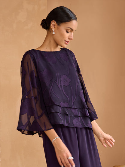 Chiffon Floral Layered Blouse