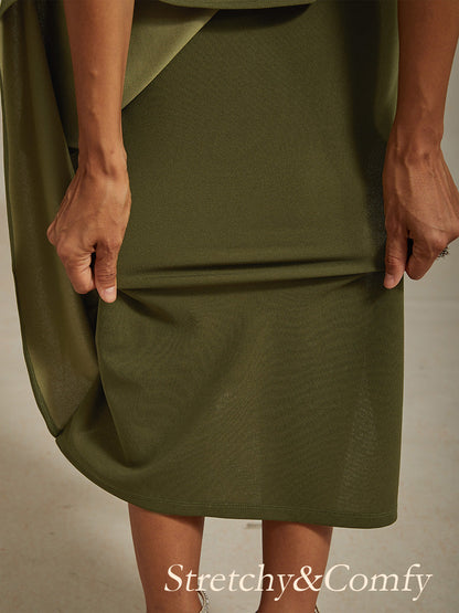 Elegant Beaded Illusion Neckline Formal Dress