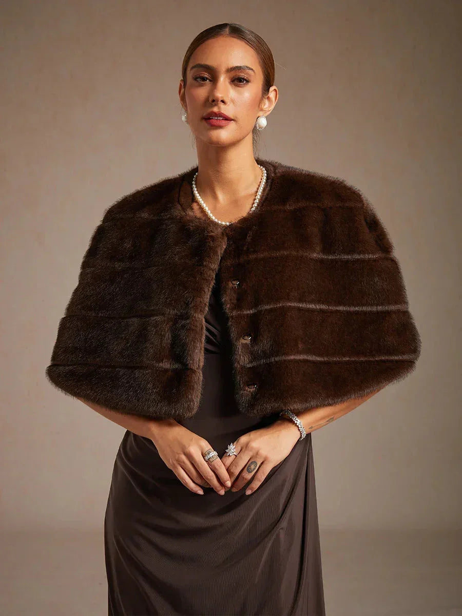 Elegant Formal Dress with Embellished Flutter Sleeves