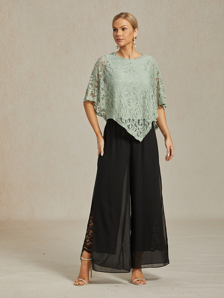 Elegantes Spitzentop mit Fledermausärmeln