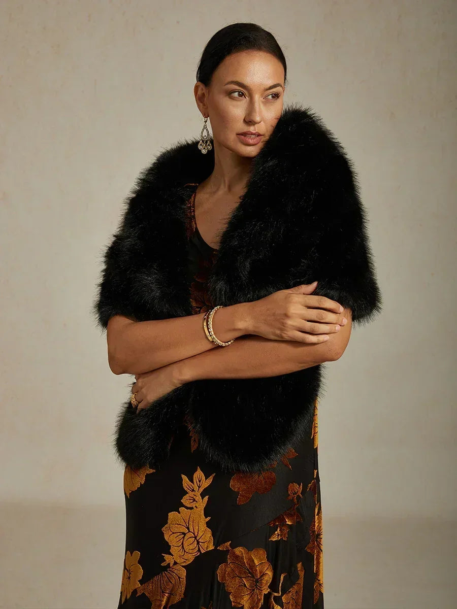 Velvet Floral Evening Gown with Asymmetrical Hem