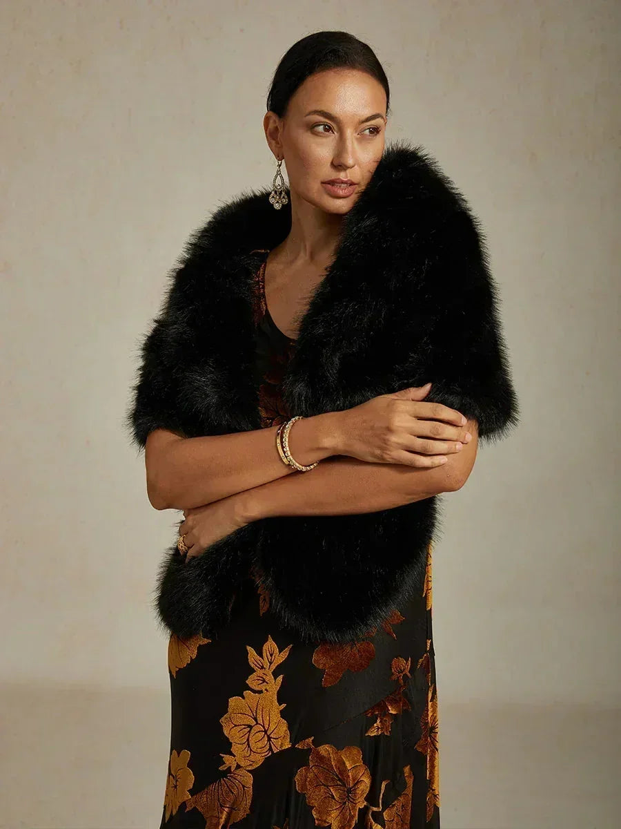 Velvet Floral Evening Gown with Asymmetrical Hem