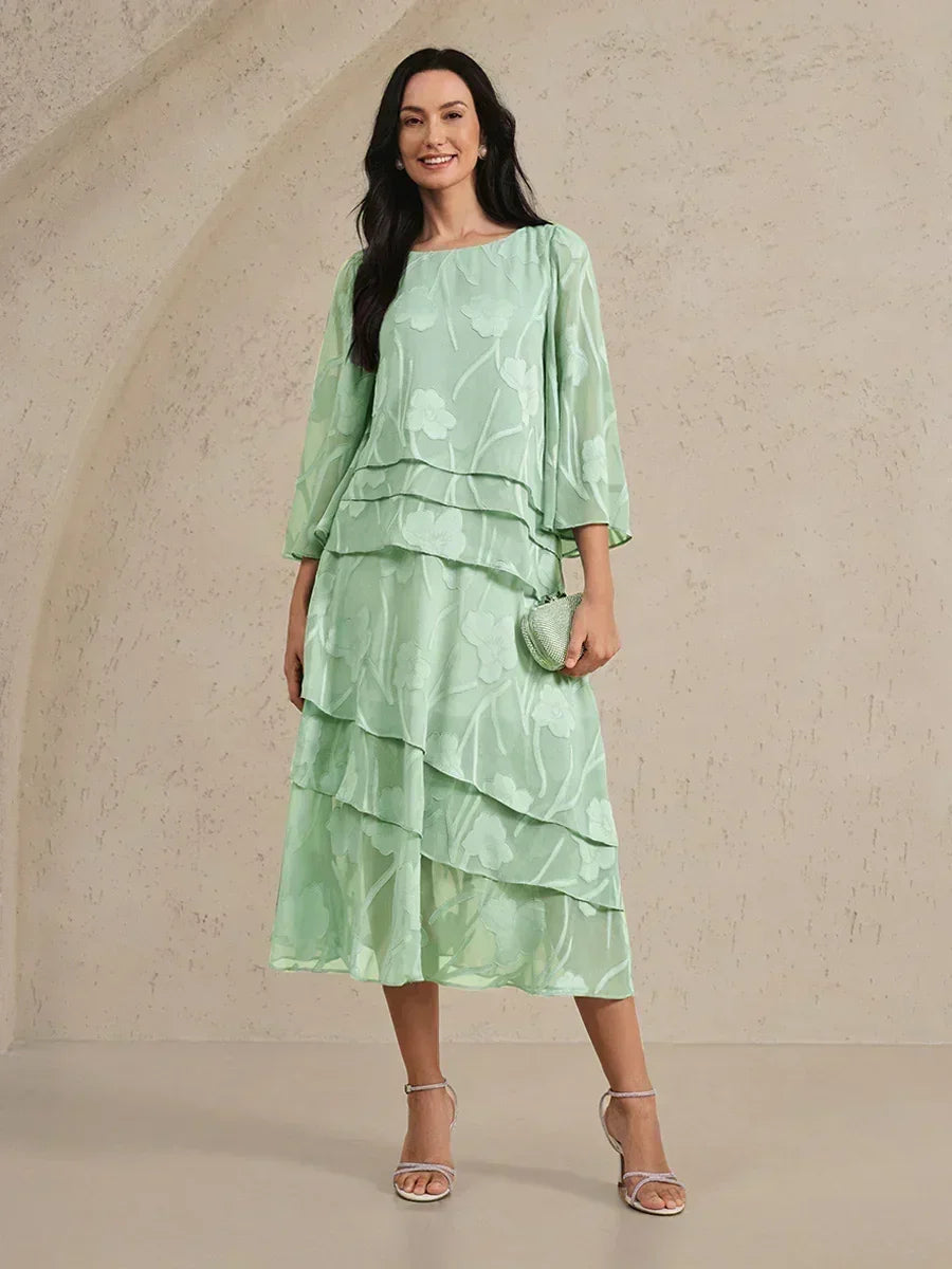 Jupe midi en mousseline fleurie