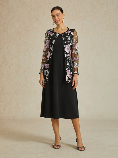 Jacke aus Spitze mit Blumenstickerei