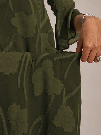 Floral Chiffon Midi Skirt