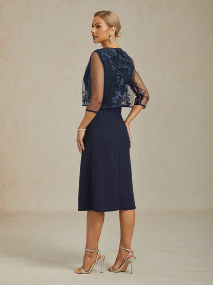 Graceful Mesh Lace Jacket with 3D Floral Embellishments
