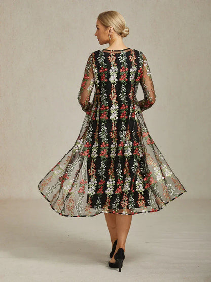 Vintage Sequin Embroidered Jacket Dress