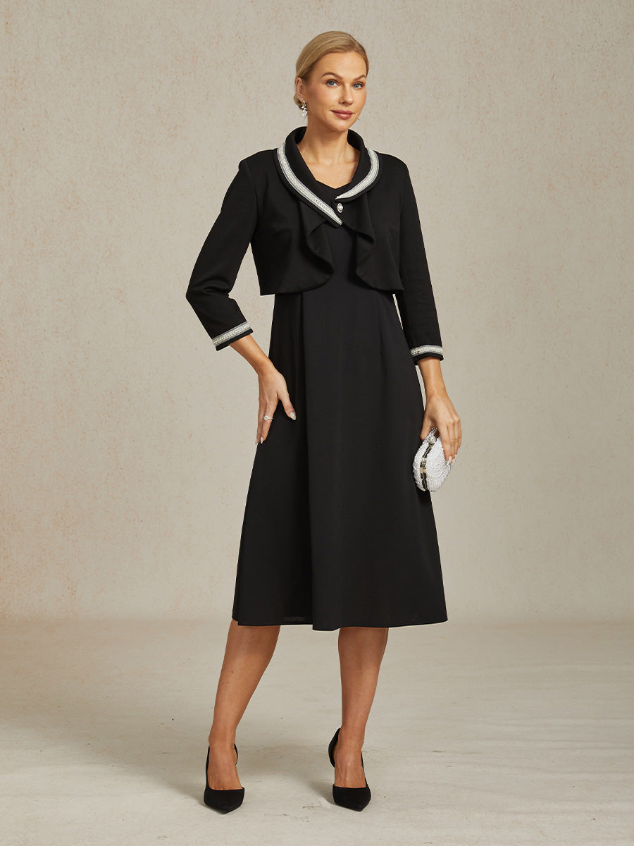 Elegant Stretch Beaded Jacket with Two-Way Styling