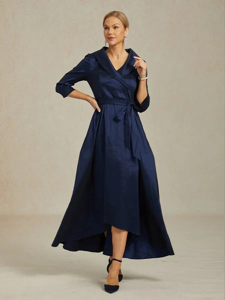 High Low Taffeta Cocktail Dress with Tie Belt msglamor High Low Taffeta Cocktail Dress with Tie Belt msglamor