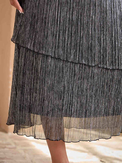 Gonna in Chiffon Plissettata a Strati
