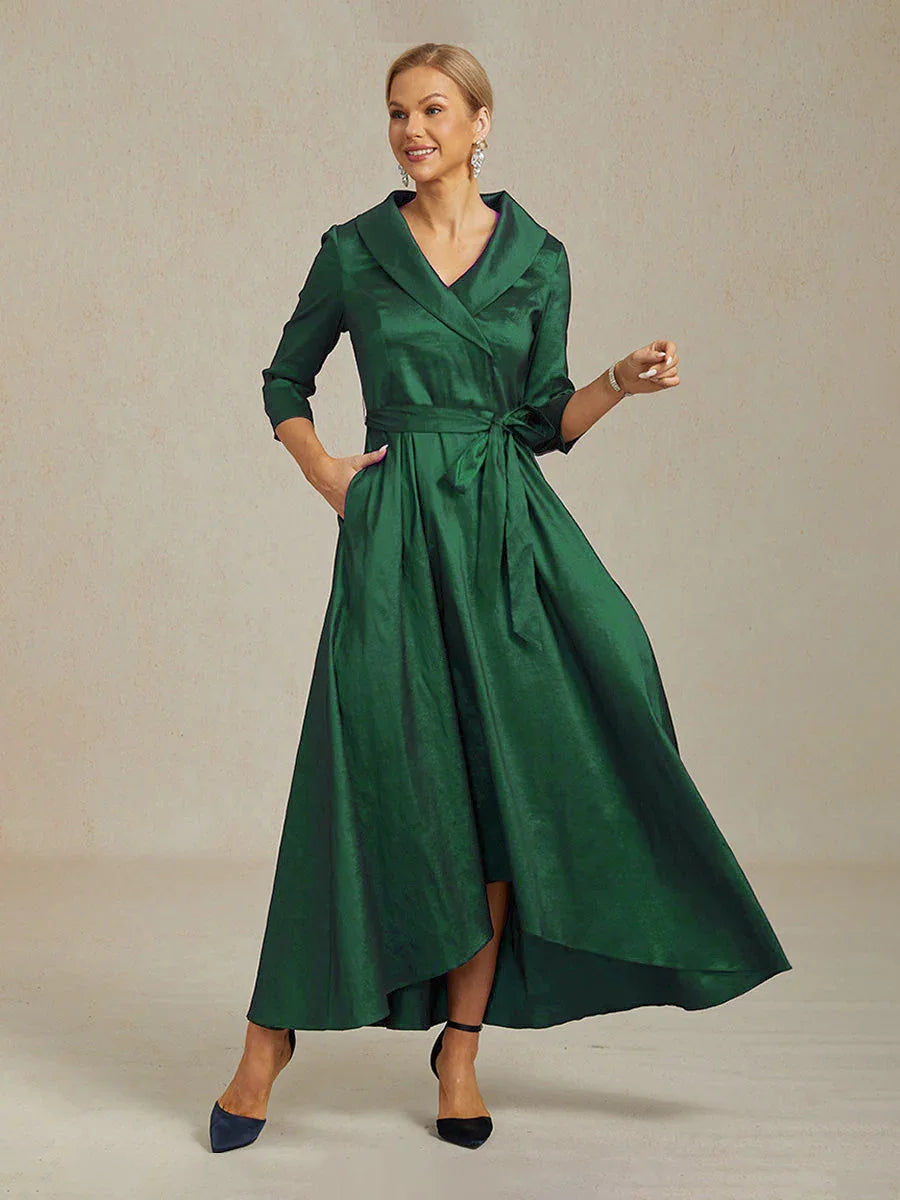 High Low Taffeta Cocktail Dress with Tie Belt msglamor High Low Taffeta Cocktail Dress with Tie Belt msglamor