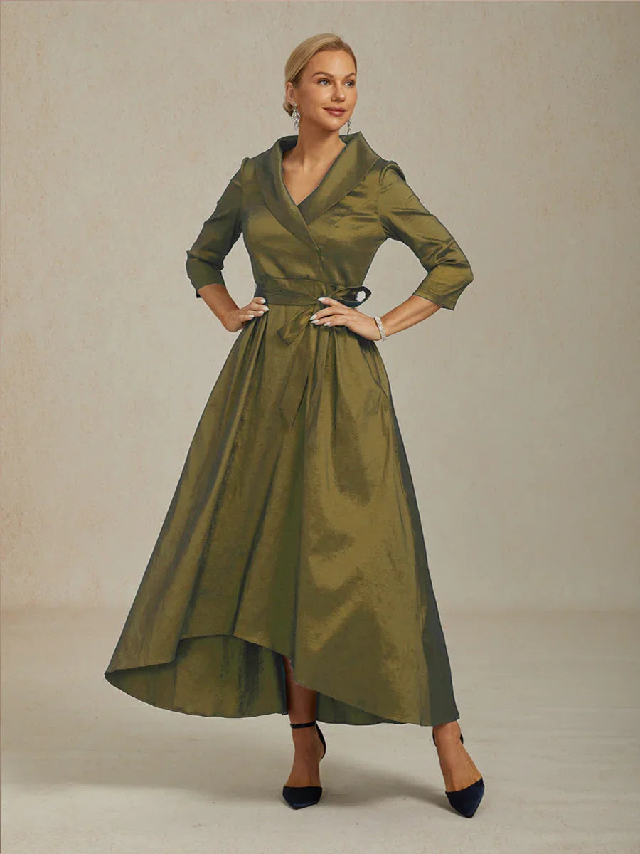 High Low Taffeta Cocktail Dress with Tie Belt msglamor High Low Taffeta Cocktail Dress with Tie Belt msglamor