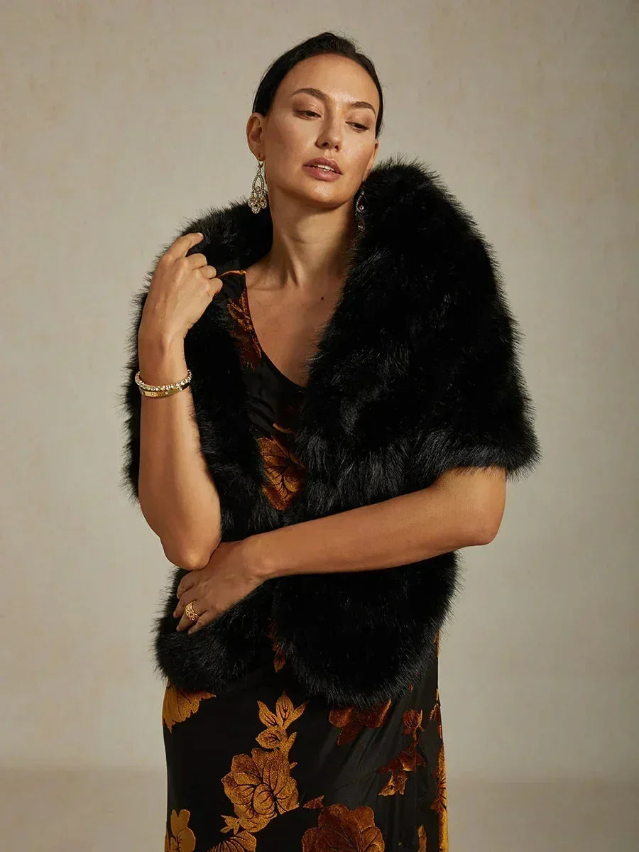 Velvet Floral Evening Gown with Asymmetrical Hem