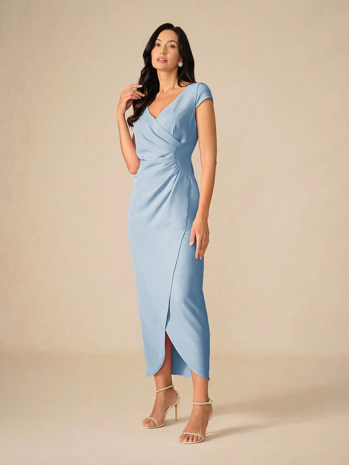 Elegant Lavender Wrap Dress