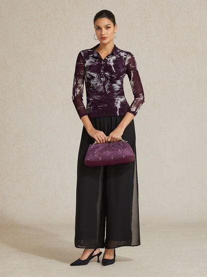 Abstract Long Sleeve Top