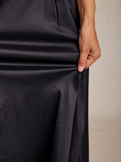Stretch Taffeta Maxi Skirts