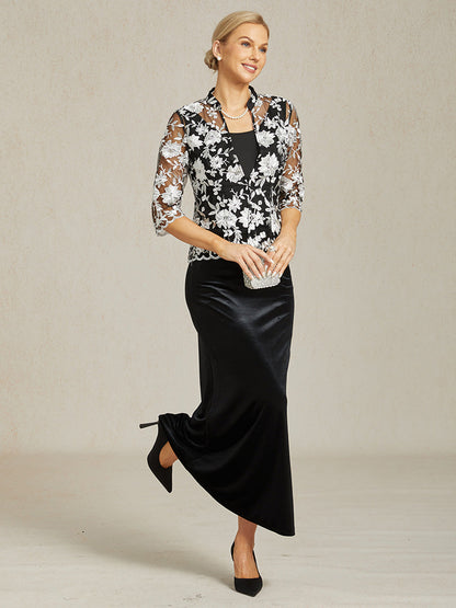 Elegant Long Velvet A-Line Skirt