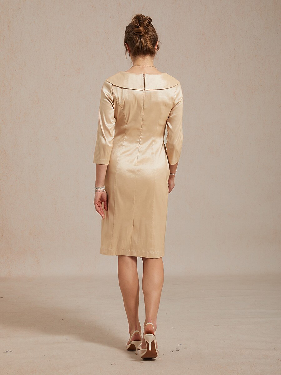 Sheath Stretch Taffeta Dress