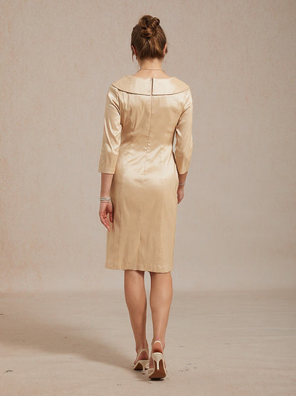 Sheath Stretch Taffeta Dress