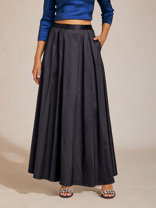 Stretch Taffeta Maxi Skirts