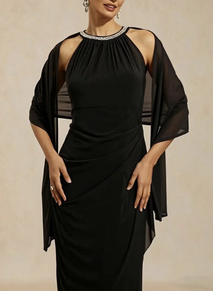 Langer Schal aus Stretch-Mesh