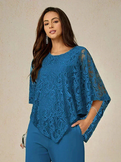 Elegant Lace Batwing Sleeve Top