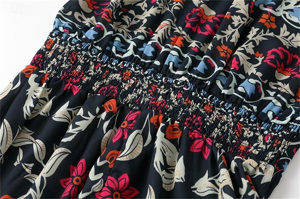 Bohemian Floral Vacation Maxi Dress