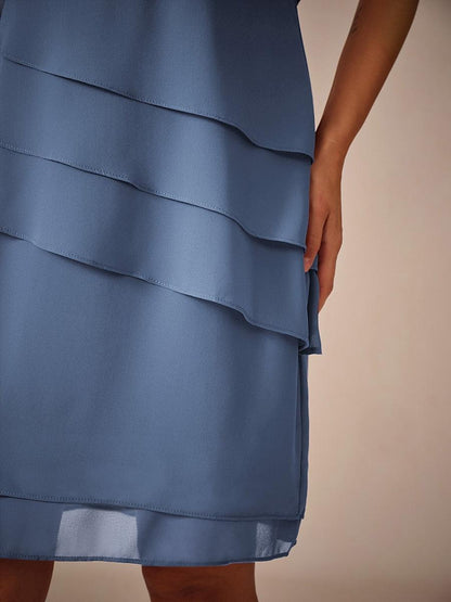 Chiffon Layered Midi Dress