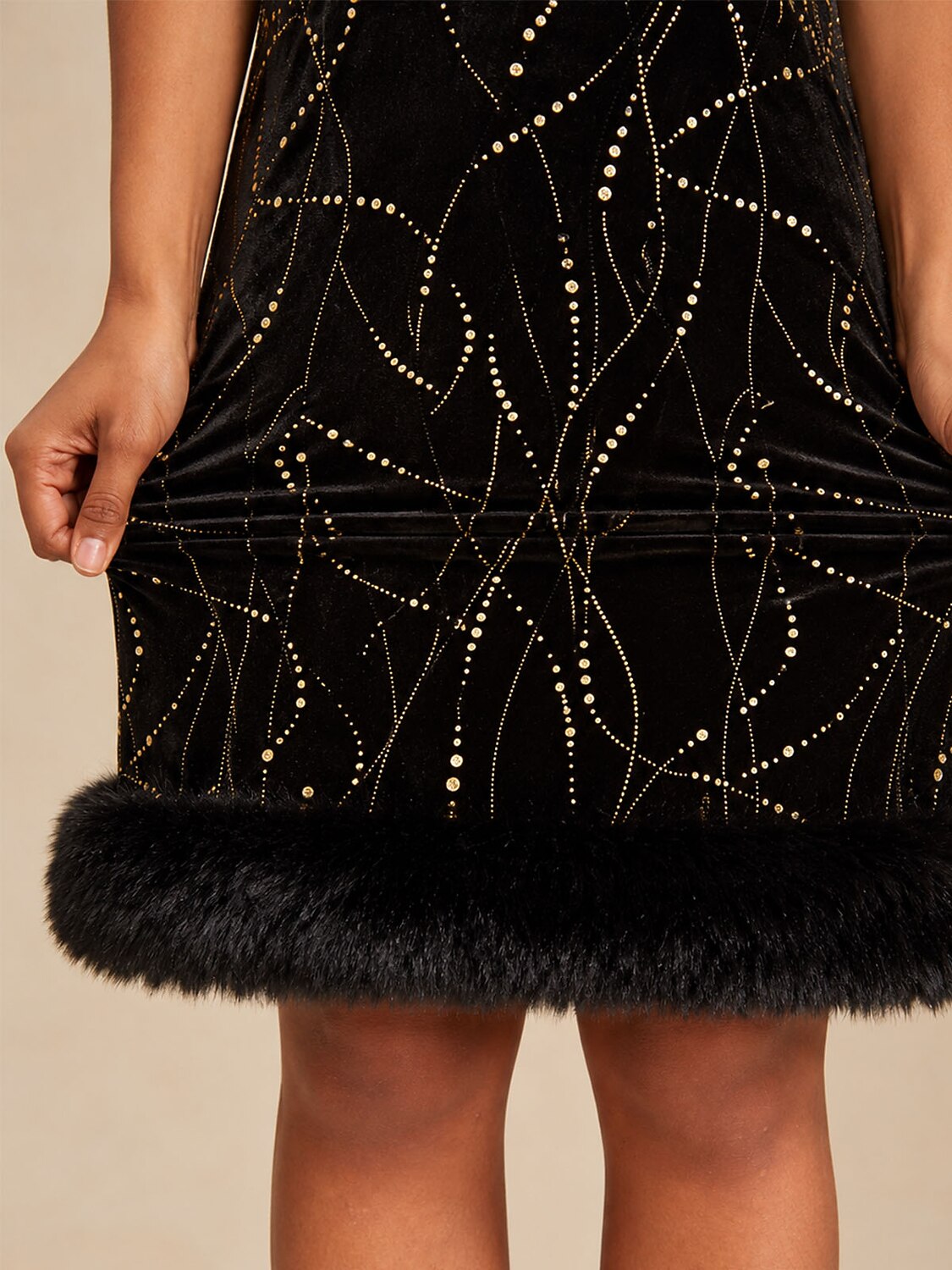 Pre-Order: Sequin Embellished Velvet Dress