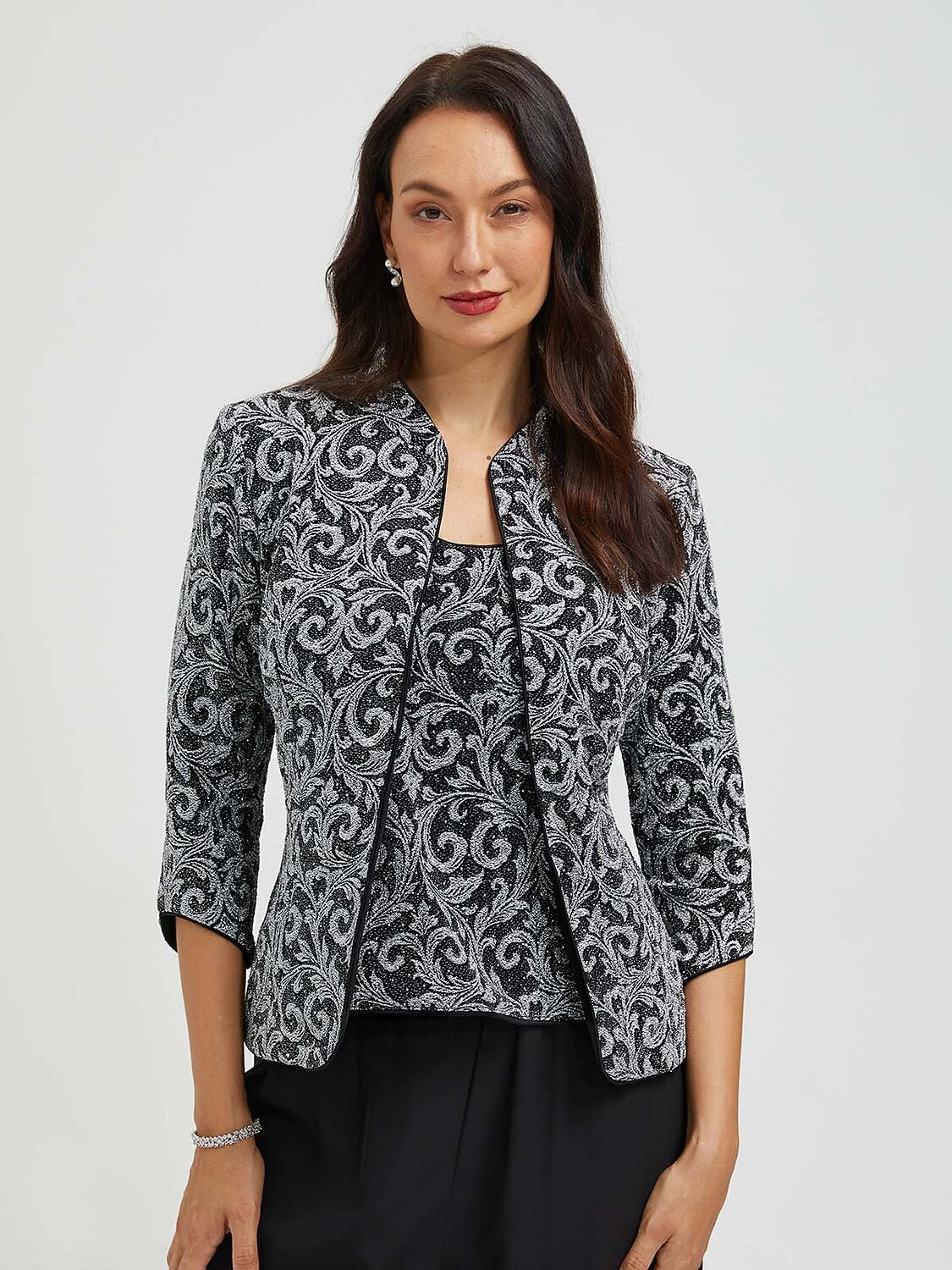 Paisley Mandarin Collar Twinset