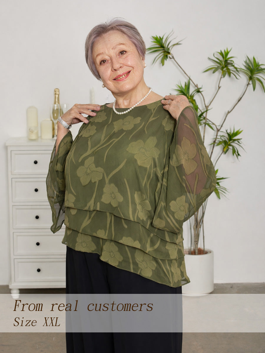 Chiffon Floral Layered Blouse