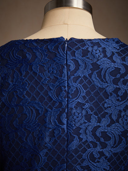 Lace A-Line Empire Waist Dress with Beaded Detail