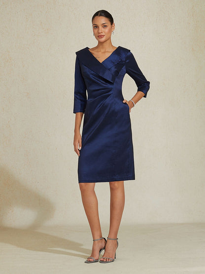 Sheath Stretch Taffeta Dress