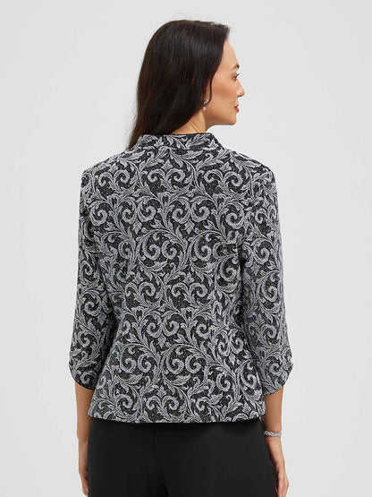 Paisley Mandarin Collar Twinset