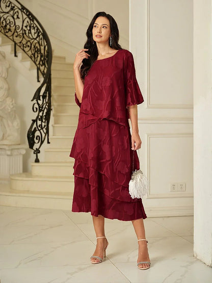 Floral Chiffon Midi Skirt