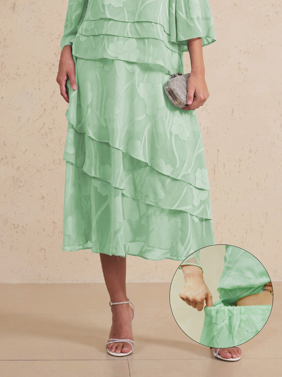 Jupe midi en mousseline fleurie