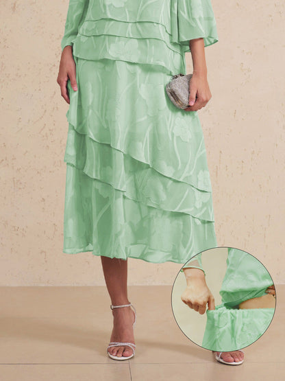 Jupe midi en mousseline fleurie